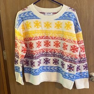 Old Navy Colorful Snowflake wool Sweater.
